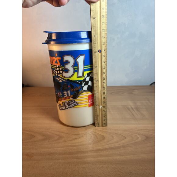 Vintage Hardees Racing Nascar 31 Ward Burton 32oz Thermos Coffee Mug Cup 1994 - Picture 8 of 9